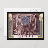 ケルト・ウルフ魔法はがき ポストカード (正面/裏面)