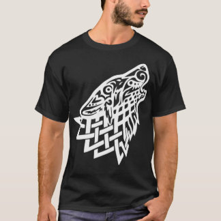 ケルト・ウルフ・ホワイト Tシャツ