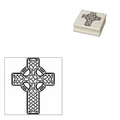 ケルト・クロス3イラストレーション・アート・スタンプ ラバースタンプ (押印)