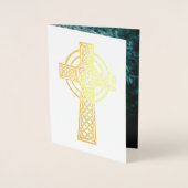 ケルト・クロス・アイリッシュ・カト結婚リックの発表 箔カード (正面)