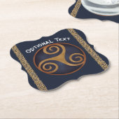 ケルト・トリスケオン（青）カスタム ペーパーコースター (アングル)