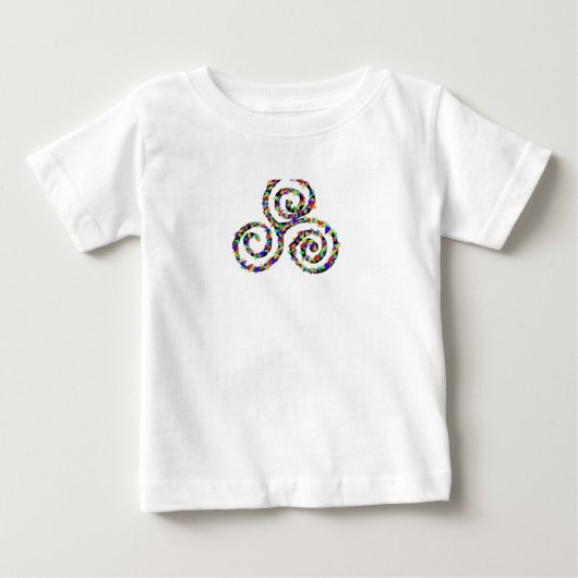 ケルト トリスケル 強さ ベビーTシャツ (正面)