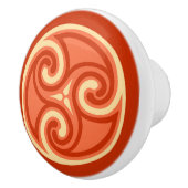 ケルト・トリスケレオーナメントマンダリンオレンジ セラミックノブ (右)