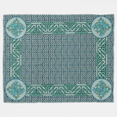 ケルト・ドラゴンズブルー フリースブランケット (正面(横))