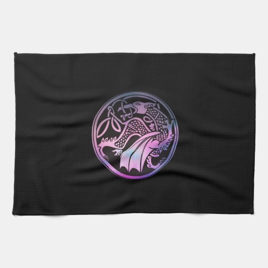 ケルト・ドラゴンラウンド キッチンタオル (横)