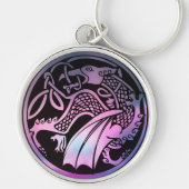 ケルト・ドラゴンラウンド キーホルダー (正面)