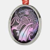 ケルト・ドラゴンラウンド メタルオーナメント (左)