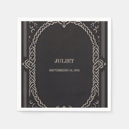 ケルト ノルディック ファン メディーバル スクロール ブライズ シャワー スタンダードカクテルナプキン