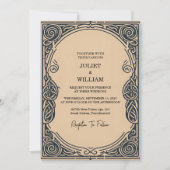 ケルト ノルディック 中世 ヴァイキング 結婚式 モチーフ 招待状 (正面)