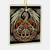 ケルト・ベージュ・ドラゴン セラミックオーナメント (右)