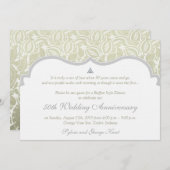 ケルト ラブ ノット ダマスク 50周年 結婚記念日 招待状 (正面/裏面)