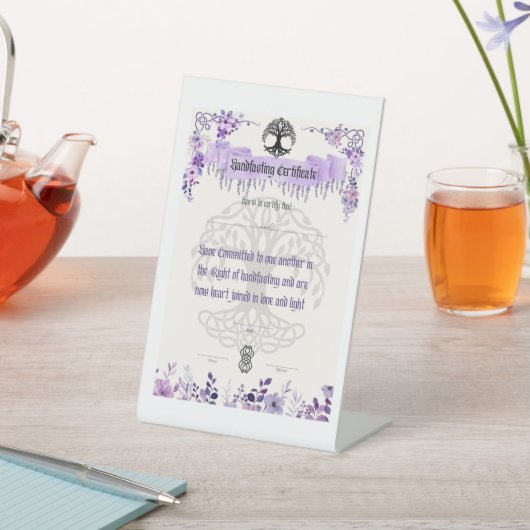 ケルトg用ハンドスティング証明書表示ボード 台座サイン (インサイチュ)