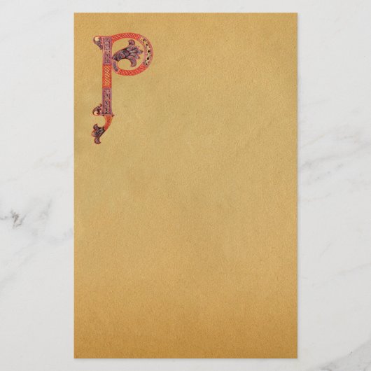 ケルトPモノグラム感じ羊皮紙 便箋 (正面)