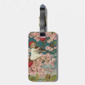 ケルビキュピッドバラハートヴァイオリンツリーバード ラゲッジタグ (裏面縦)