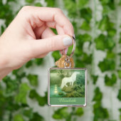 ケルピー水馬パーソナライズされた名 キーホルダー (手)