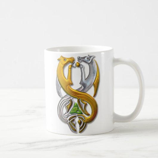 ケルピー金ゴールドとシルバー コーヒーマグカップ (右)