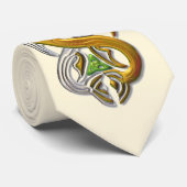 ケルピー金ゴールドとシルバー ネクタイ (ロール)