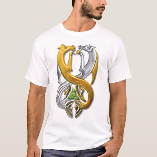 ケルピー金ゴールドとシルバー Tシャツ (正面)