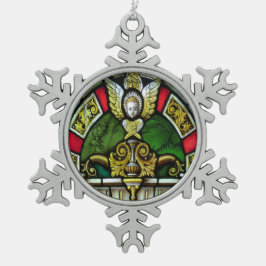 ケルブオーナメント スノーフレークピューターオーナメント