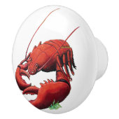 ケルプが付いているヴィンテージのロブスター セラミックノブ (右)