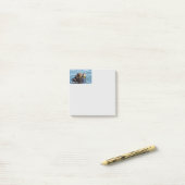 ケルプを持つラッコの母そして子犬 ポストイット (デスク上)