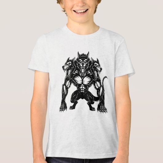 ケルベロス犬 トライブレンドTシャツ (正面)