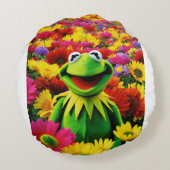 ケルミットの喜びの分野 – フロリカラフルック» ラウンドクッション (裏面)