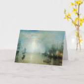 ケルメンが石炭を持ち上げ、月明かりのby Joseph Turner カード (黄色い花)