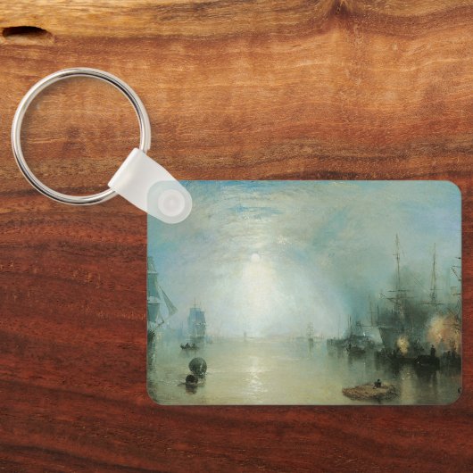 ケルメンが石炭を持ち上げ、月明かりのby Joseph Turner キーホルダー (裏面)