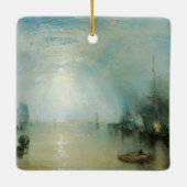 ケルメンが石炭を持ち上げ、月明かりのby Joseph Turner セラミックオーナメント (裏面)