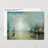 ケルメンが石炭を持ち上げ、月明かりのby Joseph Turner ポストカード (正面/裏面)