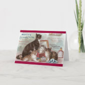 ケルンのビクトリア時代の人貿易カードを販売している猫 カード (正面)