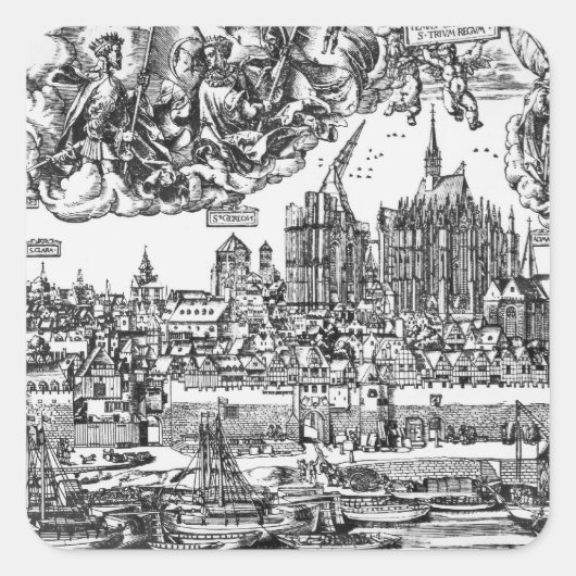 ケルンの一般表示， 1531 (版木、銅版、版画) (b/w pho) スクエアシール (正面)