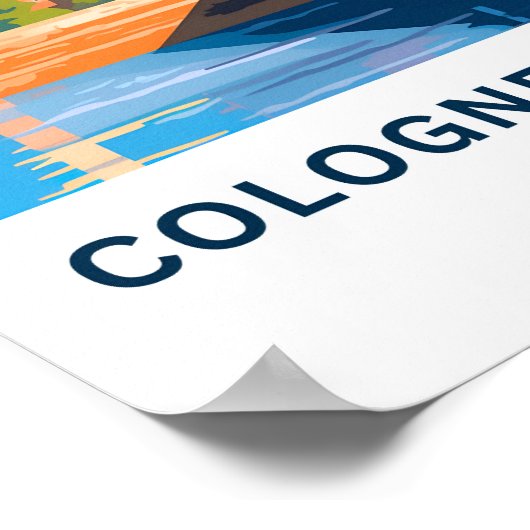 ケルンカテドラルドイツトラベルプリント ポスター (角)