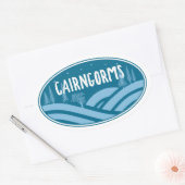 ケルンガムス国立公園スコットランドアウトドア 楕円形シール (封筒)