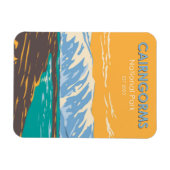 ケルンゴームス国立公園スコットランドロッチエチャカン マグネット (横)