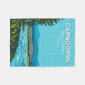 ケルンゴームス国立公園スコットランドローチモルリッヒ フリースブランケット (正面(横))