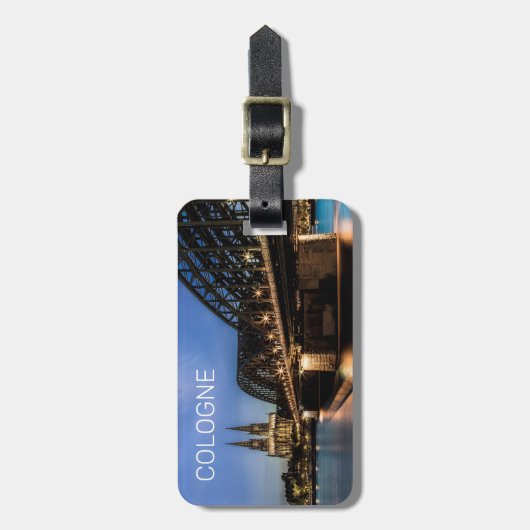 ケルンシティスケープGermany Dom Nightお土産 ラゲッジタグ (正面縦)