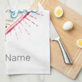 ケルンシティドイツレトロカテドラルヴィンテージ キッチンタオル (四つ折り)