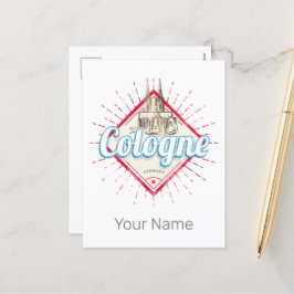 ケルンシティドイツレトロカテドラルヴィンテージ シーズンポストカード