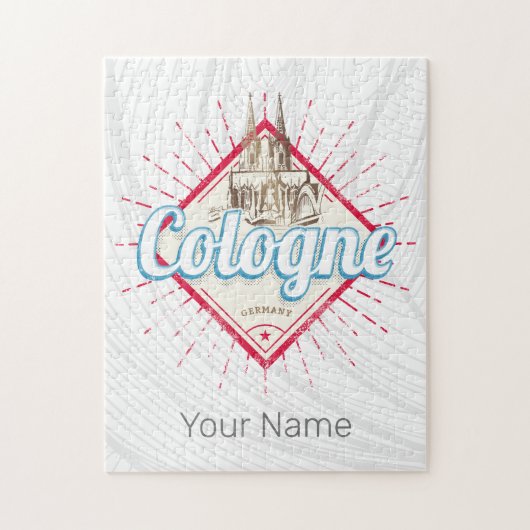 ケルンシティドイツレトロカテドラルヴィンテージ ジグソーパズル (縦)