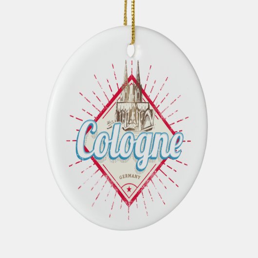 ケルンシティドイツレトロカテドラルヴィンテージ セラミックオーナメント (右)