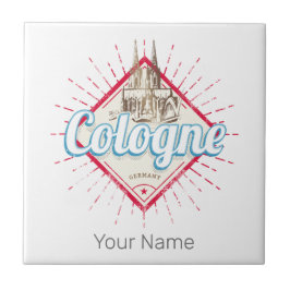 ケルンシティドイツレトロカテドラルヴィンテージ タイル