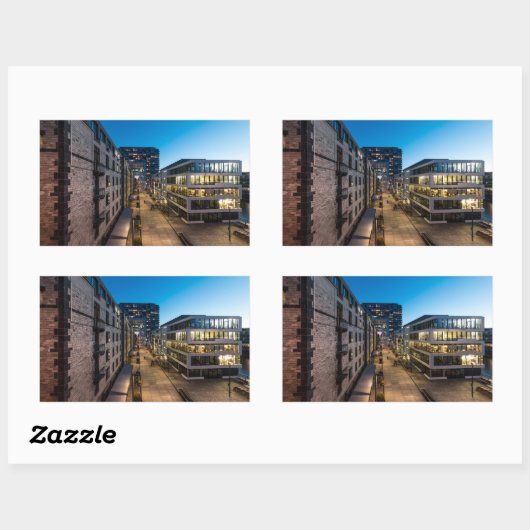 ケルンドイツクラシックラウンドステッカー 長方形シール (シート)