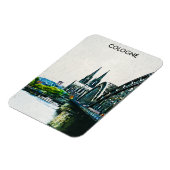 ケルンドイツパノラマビュー絵画ズ マグネット (左側)