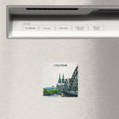 ケルンドイツパノラマビュー絵画ズ マグネット (インサイチュ (食洗機))