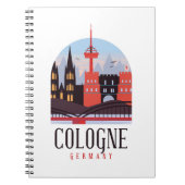 ケルンドイツヴィンテージ街並 ノートブック (正面)