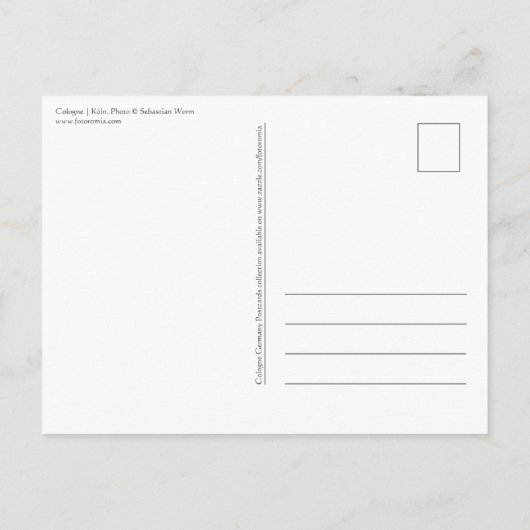 ケルンドイツ ポストカード (裏面)