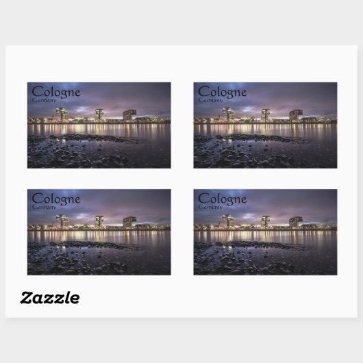 ケルンドイツ 長方形シール (シート)