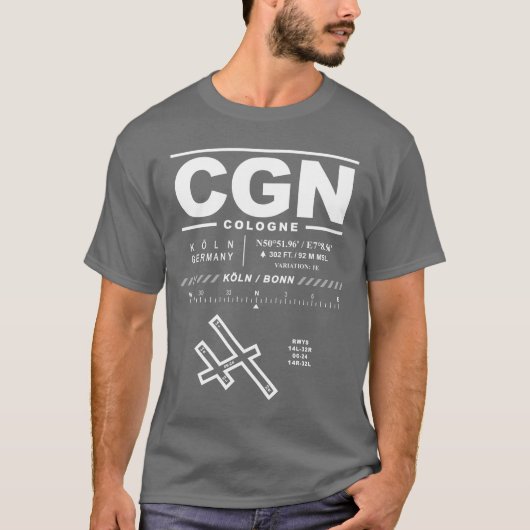 ケルンボン空港CGN Tシャツ (正面)